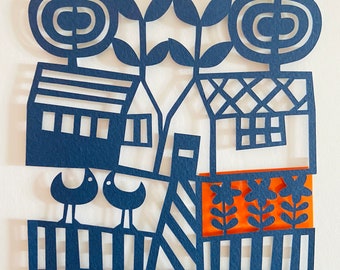 Personalised Love Birds Papercut Art: 3D Gallery Wall Decor