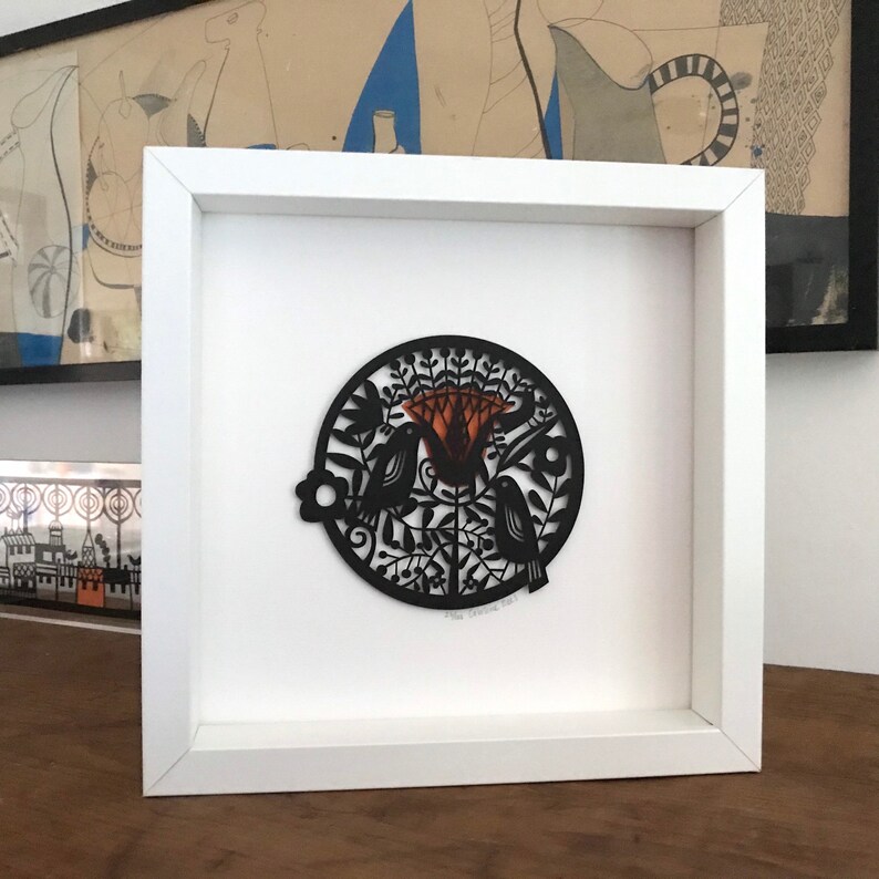 Download 3d Paper Wall Art Collage Art Paper Cut Out Art Circle Wall Art Bird Wall Art Swedish Folk Art Nordic Folk Art Paper Cut Art Art Collectibles Paper