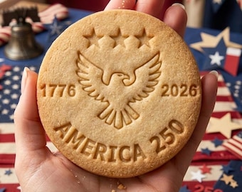 USA 250th Anniversary Cookie Stamp, Independence Day Gift, Patriotic Baking, Patriotic Cookie, 250 Years of Freedom, 4th Of July