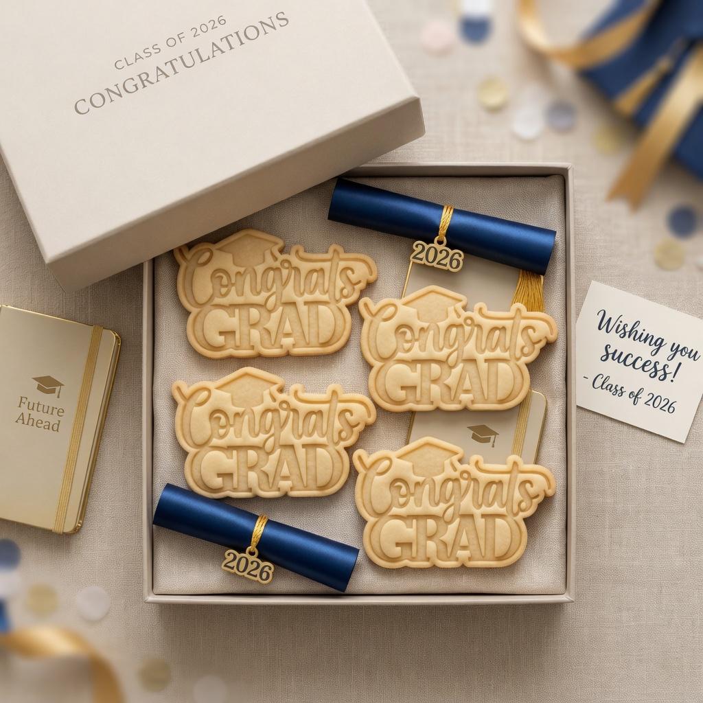 Congrats Grad Cookie Cutter and Stamp, Graduation Cap Cookie Cutter ...