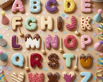 Alphabet Cookie Cutter A-Z, Letter Cookie Cutter, Personalized Name Biscuit Embosser for Birthday Cookies