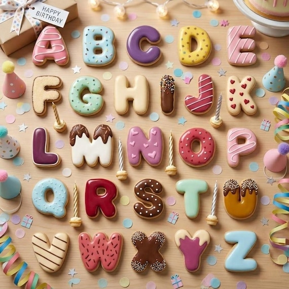 Alphabet Cookie Cutter A-Z, Letter Cookie Cutter, Personalized Name Biscuit Embosser for Birthday Cookies