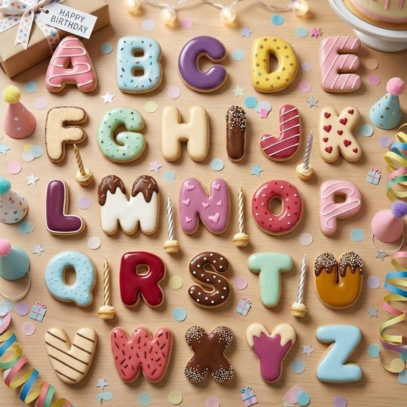 Alphabet Cookie Cutter A-Z, Letter Cookie Cutter, Personalized Name Biscuit Embosser for Birthday Cookies image 1