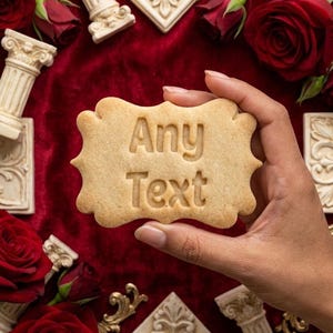 Anpassad kakform och stämpel för valfri text, Anpassat bröllop, Personlig kakstämpel, Valfri textord kaka, Fondant utstickare, Lera utstickare