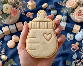 Baby Bottle Cookie Cutter, Feet Baby Shower Cookie Cutter, Baby Shower Cutters, Custom Cookie Cutter Stamp Set, Baby Gift, Gift For Birthday