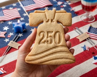 Cortador de galletas con el sello de los 250 años de Estados Unidos, sello de galletas Libertad de EE. UU., regalo del Día de la Independencia, cortador de arcilla, 4 de julio, 250 Estados Unidos, Libertad de EE. UU.