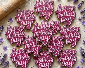 Happy Mother's Day Cookie Cutter, Spring Cookie, Mother’s Gift, Gift For Mom, Flower Cutter, Floral Baking, Graduation Cookie