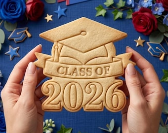 Class Of 2026 Cookie Cutter Stamp, Senior 2026, Personalized School Cookie, Back to School Cookie Cutter, Graduation Gift, Custom Grad