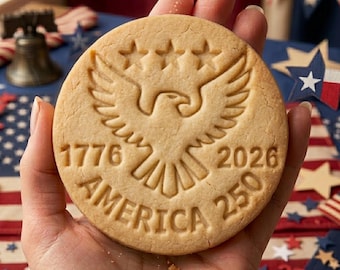 USA 250th Anniversary Cookie Stamp, Independence Day Gift, Patriotic Baking, Patriotic Cookie, 250 Years of Freedom, 4th Of July