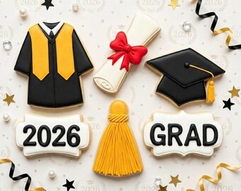 Graduation 2026 Cookie Cutter Set, Grad Cap Diploma Cookie Cutter, Graduation Cookies, Class of 2026 Baking Gift Cookie Cutter