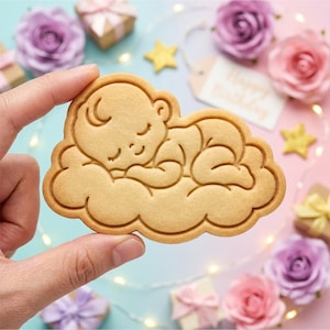Kakform och stämpel för babyshower, kakform för nyfödd, present till bagare