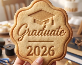 Graduate 2026 Cookie Cutter, Class of 2026 Graduation Stamp, Polymer Clay Cutter, Senior Party Gift Mold, Grad Plaque, Polyclay DIY Craft