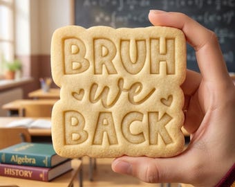 Back to School Cookie Cutter and Stamp, Funny Back to School Cookie Stamp, Teacher Gift, Back to School Party Favors
