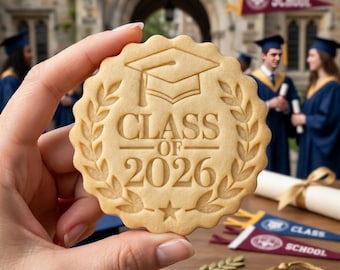 Class of 2026 Cookie Cutter and Stamp, Graduation Cookie Cutter, Grad Cookie Stamp, Senior 2026 Cookie Cutter