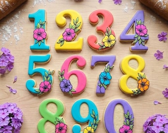 Birthday Number Floral Cookie Cutter, Baby Shower Cookie, Mother’s Gifts, Gift For Mom, 3D Printed Baking Shapes, Birthday Gifts