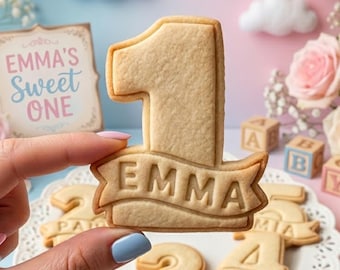 Personalized Name Age Baby Cookie Cutter & Stamp, Custom Cookie, Baby Shower Cutters, Cutter Stamp Set, Baby Shower Gift, Birthday Cookie