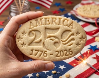 Sello cortador de galletas del 250 aniversario de la libertad de Estados Unidos, sello para galletas del 250 aniversario, regalo del Día de la Independencia, repostería patriótica, 250 años de libertad.