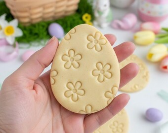 Egg Floral Easter Cookie Cutter Stamp, Easter Day Gifts, Easter Baking, Rabbit Cookie, Egg Clay Cutter, Bunny, Carrots, Flower, Butterfly