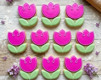 Tulip Cookie Cutter, Spring Cookie, Mother’s Gift, Gift For Mom, 3D Printed Baking Shapes, Floral Baking, Graduation Cookie