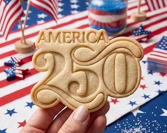 Sello para galletas America 250, regalo del Día de la Independencia, repostería patriótica, galleta patriótica, 250 años de libertad, 4 de julio