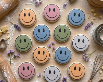 Face Round Cookie Cutter, Spring Cookie, Mother’s Gift, Gift For Mom, 3D Printed Baking Shapes, Floral Baking, Graduation Cookie