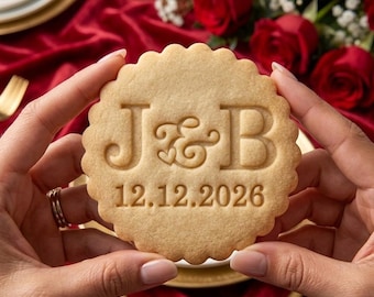 Custom Letter Date Wedding Cookie Cutter Stamp Set, Personalized Fondant Cutter, Name Date Cookie Stamp, Wedding Gifts, Baking Wedding