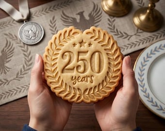 Cortador de galletas y sello del 250 aniversario, cortador de galletas del Día de la Independencia, sello patriótico para galletas del 4 de julio