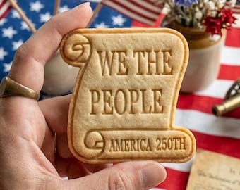 We The People 250th Anniversary Cookie Stamp, American Flag Cutter Stamp, Independence Day Gift, Patriotic Baking, Clay Cutter, 4th of July