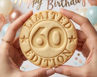 Personalized Birthday Cookie Cutter and Stamp, Custom Birthday Number Cookie Stamp, Custom Age Cookie Cutter, Gift for Baker