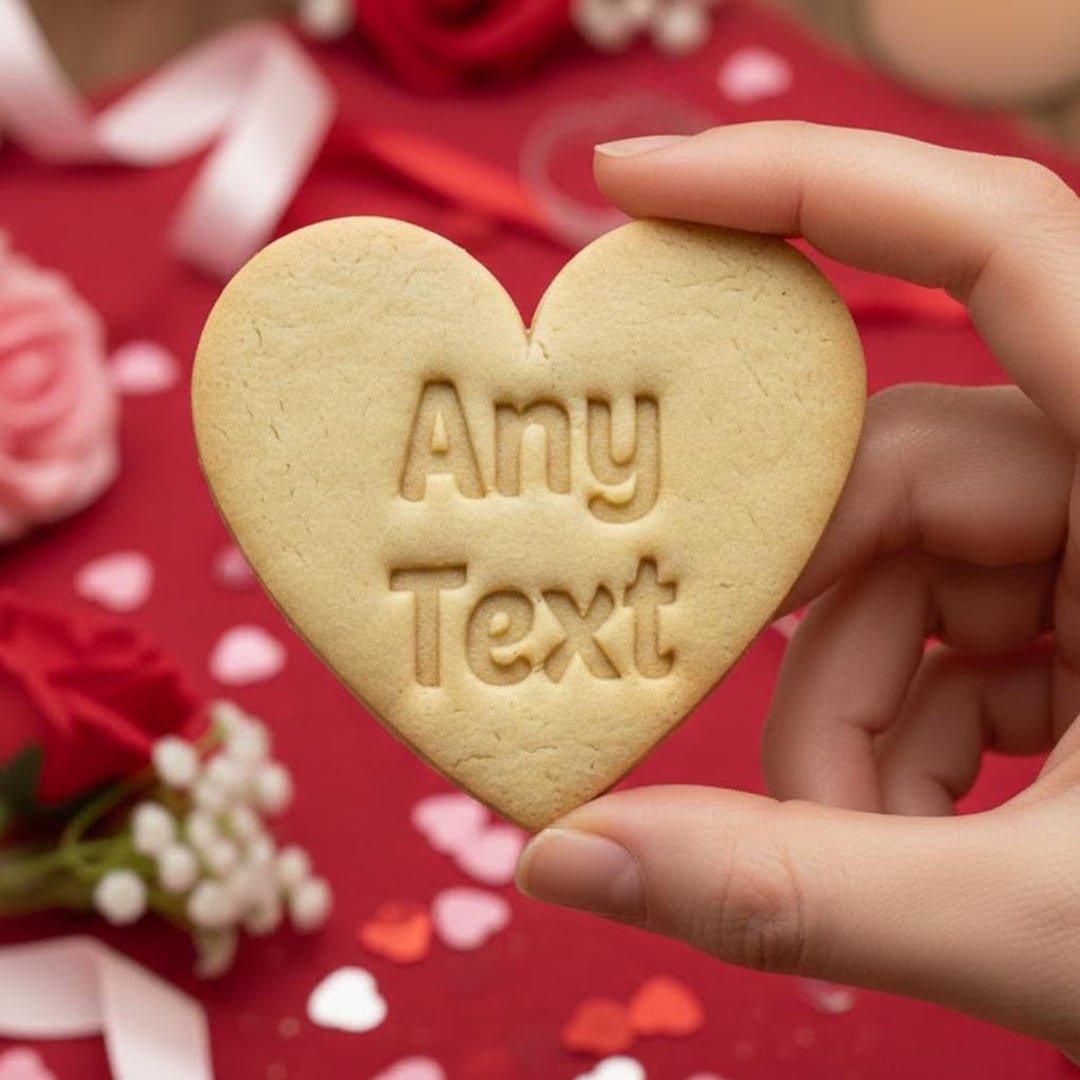 Custom Text Cookies Personalized Any Text Words Cookie, Custom Text Cookie Cutter & Stamp ...