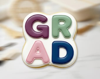 Cortador de galletas con forma de ramo de globos 2026, sello de graduación de Año Nuevo, cortador de arcilla polimérica, decoración para fiesta de graduación 2026, molde de arcilla polimérica, promoción de 2026