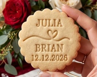 Custom Wedding Cookie Stamp Set, Personalized Fondant Embosser, Baking Tool, Cookie Stamp, Valentine Cookie Stamp, Wedding Gifts