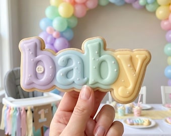 Baby Cookie Cutter and Stamp, Baby Shower Cookie Cutter, Baby Birthday Cookie Stamp, Newborn Party Cookie Cutter