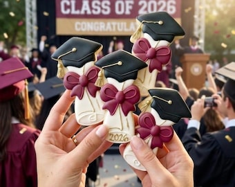 Class of 2026 Graduation Diploma Cookie Cutter, Custom Grad Cookie Cutter, Personalized Graduation Gift