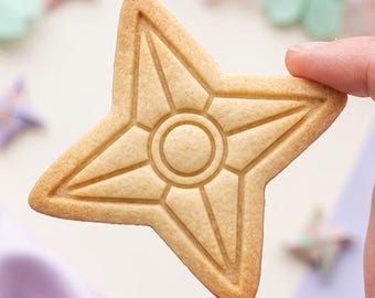 Magical Girl Star Brooch Cookie Cutter and Stamp, Transformation Brooch Star Cookie Cutter, Gift for Baker