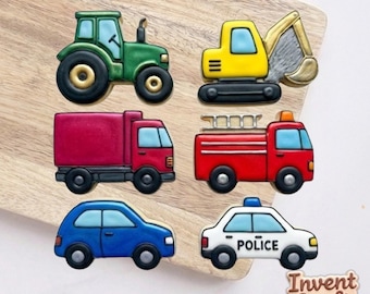 Transportation Vehicle Cookie Cutter Set, Baby Shower Cookie, Birthday Baking, Car Cutter, Fondant Cutter, Truck Cutter