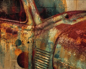 Rusted Chevy Truck Abstract