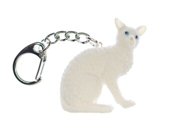 Keychain Exceptional Gift Cat Crystal Keyring Turkish Angora Cat Art Dog Ltd