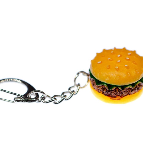 porte-cle Hamburger Miniblings fast-food cheeseburger USA