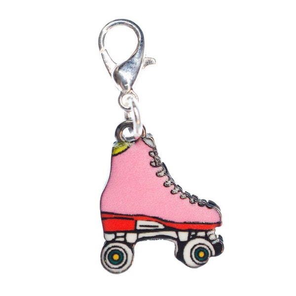 Rouleau bracelet Skate Charm patins patins à roulettes rose de patin rose