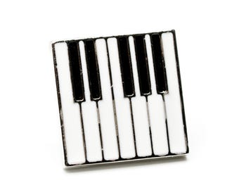 Piano Keyboard Pin Brooch Miniblings Badge Button Instrument Silver