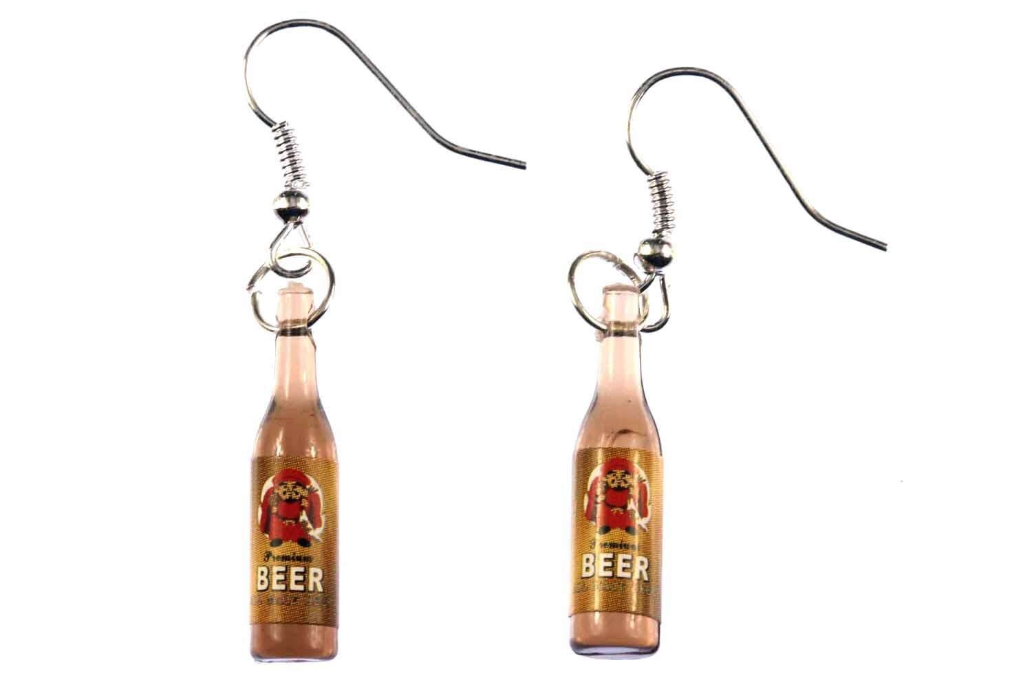 Beer Earrings Beer Bottles Miniblings Beer Earrings Drinks Etsy