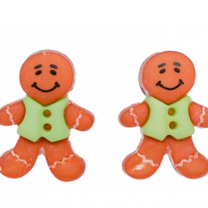 Personalizzato Gingerbread Man Birthstones Orecchini a perno Natale Compleanno Anniversario Regalo per la donna - CALLIE