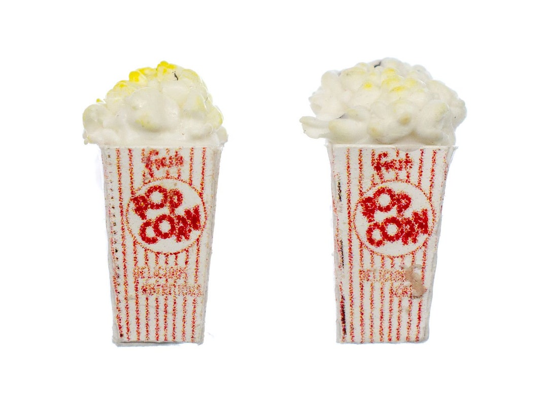 Popcorn Ear Studs Earrings Miniblings Plug Polymer Clay Cinema Etsy