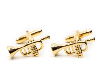 Trompete Manschettenknöpfe Miniblings Instrument Band Bläser Musik gold