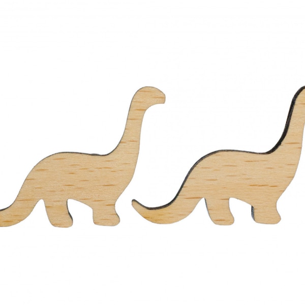 Dinosaurier Ohrstecker Miniblings Stecker Ohrringe Urtier Steinzeit Dino Holz