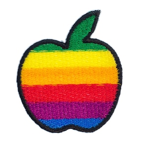 Apple Rainbow Hotfix Patch Miniblings Fruit Colorful 3 5X4Cm