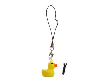 Duckling Mobile Cell Phone Charm Pendant Miniblings Rubber Ducks Animal Duck