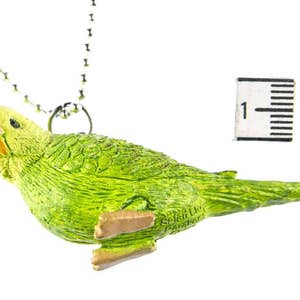 Miniblings Portachiavi Pappagallino Budgie – Verde, Gomma Dura, 80 Mm
