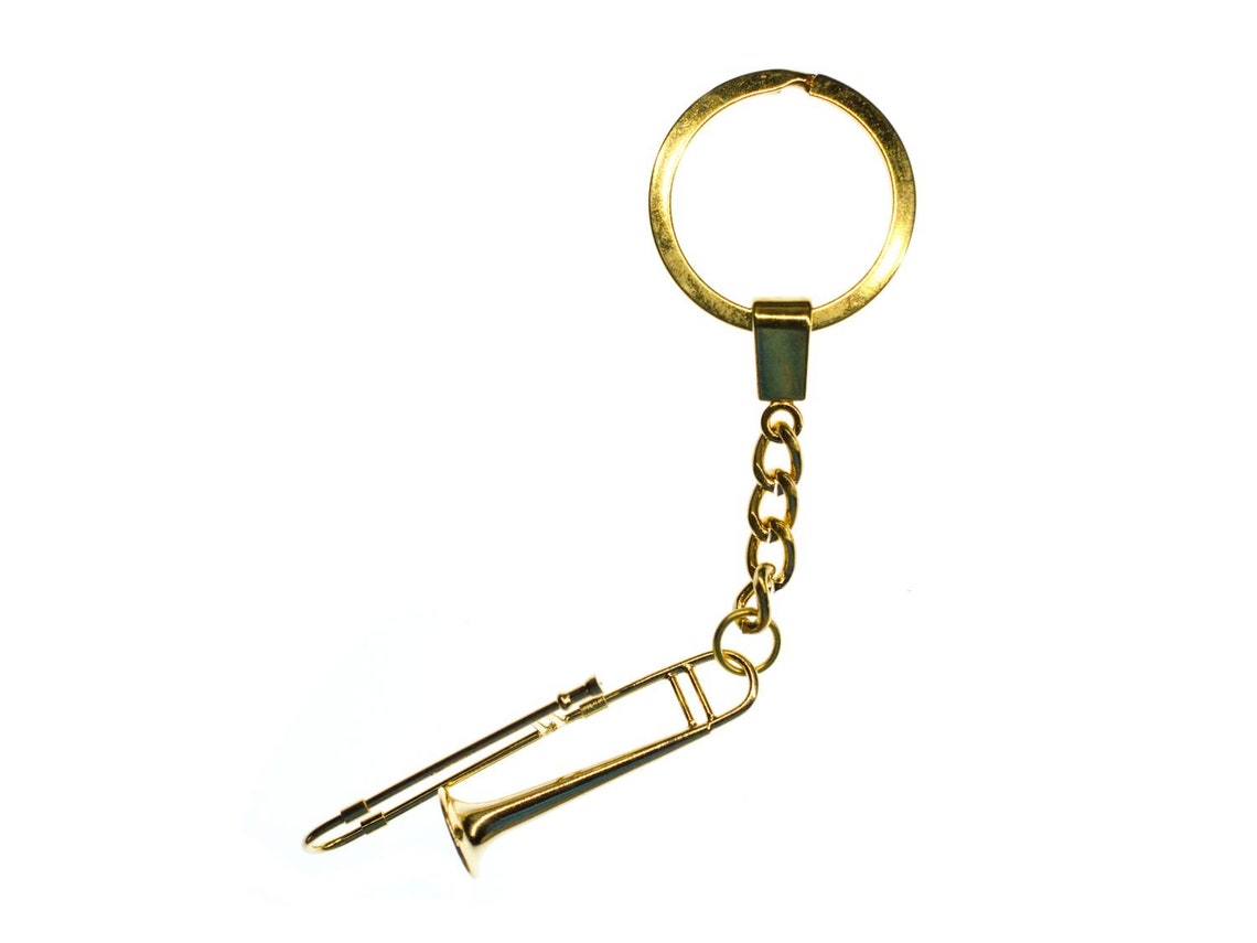 Trombone Key Ring Miniblings Pendant Box Musicians Plated Etsy
